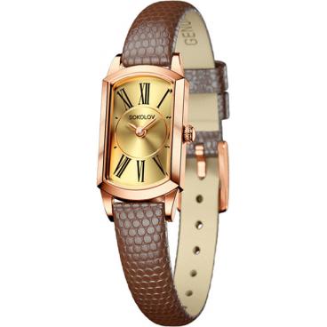 Женские российские золотые наручные часы SOKOLOV 221.01.00.000.02.03.3 1