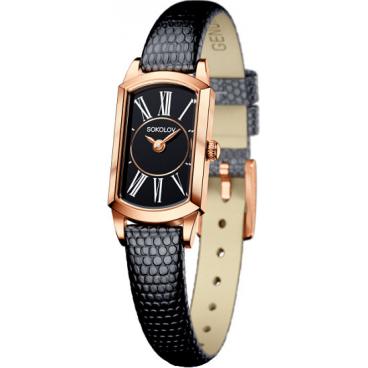Женские российские золотые наручные часы SOKOLOV 221.01.00.000.03.01.3 1