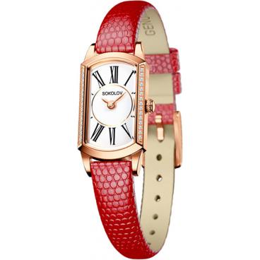 Женские российские золотые наручные часы SOKOLOV 222.01.00.001.01.04.3 1