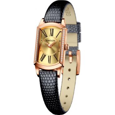 Женские российские золотые наручные часы SOKOLOV 222.01.00.001.02.01.3 1