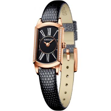 Женские российские золотые наручные часы SOKOLOV 222.01.00.001.03.01.3 1