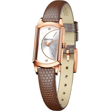 Женские российские золотые наручные часы SOKOLOV 222.01.00.001.04.03.3 1