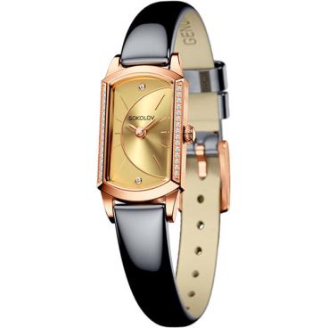 Женские российские золотые наручные часы SOKOLOV 222.01.00.001.05.05.3 1
