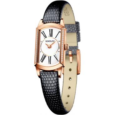 Женские российские золотые наручные часы SOKOLOV 222.01.00.100.01.01.3 1