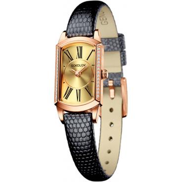 Женские российские золотые наручные часы SOKOLOV 222.01.00.100.02.01.3 1