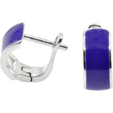 Серебряные серьги кольца конго Silver Wings 22AE6135E16/R-148 с эмалью 1 Серебряные серьги кольца конго Silver Wings 22AE6135E16/R-148 с эмалью 1