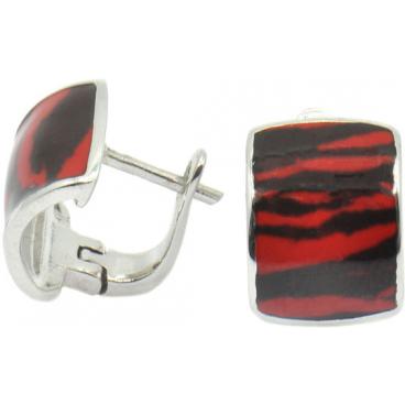 Серебряные серьги Silver Wings 22AE6137E8-EF4/R-148 с эмалью 1 Серебряные серьги Silver Wings 22AE6137E8-EF4/R-148 с эмалью 1