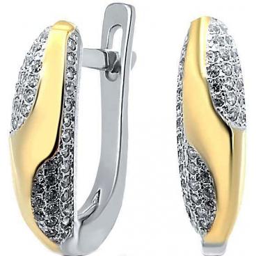 Серебряные серьги Silver Wings 22SET10152gp-113 с цирконием 1 Серебряные серьги Silver Wings 22SET10152gp-113 с цирконием 1