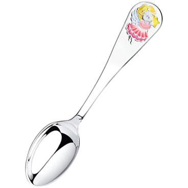 Детская серебряная ложка SOKOLOV 2304010015_s c эмалью 1 Детская серебряная ложка SOKOLOV 2304010015_s c эмалью 1