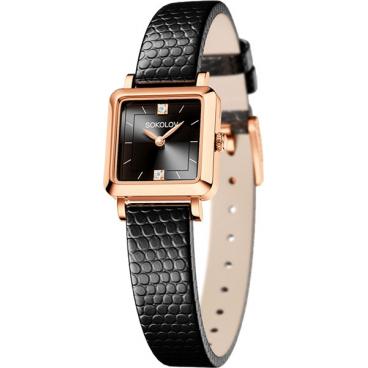 Женские российские золотые наручные часы SOKOLOV 231.01.00.000.07.01.2 1