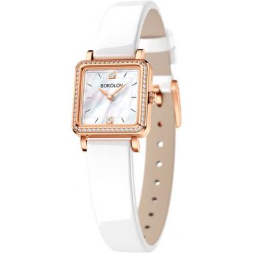 Женские российские золотые наручные часы SOKOLOV 232.01.00.001.05.05.2 1
