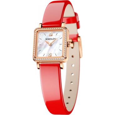 Женские российские золотые наручные часы SOKOLOV 232.01.00.001.05.06.2 1