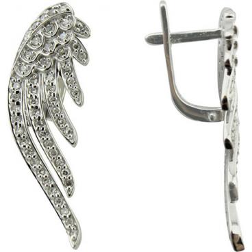 Длинные серьги из белого золота Vesna 2329-251-01-00 с бриллиантами 1 Длинные серьги из белого золота Vesna 2329-251-01-00 с бриллиантами 1