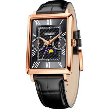 Мужские российские золотые наручные часы SOKOLOV 233.01.00.000.02.01.3 1