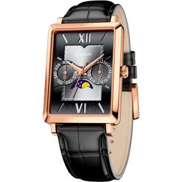 Мужские российские золотые наручные часы SOKOLOV 233.01.00.000.04.01.3 1