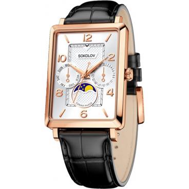 Мужские российские золотые наручные часы SOKOLOV 233.01.00.000.05.01.3 1
