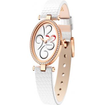 Женские российские золотые наручные часы SOKOLOV 236.01.00.001.03.02.2 1