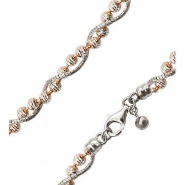 Серебряная цепочка на шею Belta 238-gold-b с плетением перлина 1 Серебряная цепочка на шею Belta 238-gold-b с плетением перлина 1