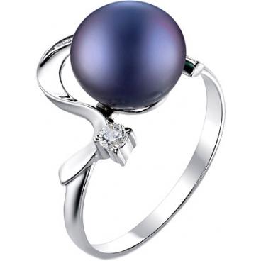 Серебряное кольцо De Fleur 27172S2 с жемчугом, фианитами 1 Серебряное кольцо De Fleur 27172S2 с жемчугом, фианитами 1