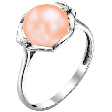 Серебряное кольцо De Fleur 27411S3 с жемчугом, фианитами 1 Серебряное кольцо De Fleur 27411S3 с жемчугом, фианитами 1
