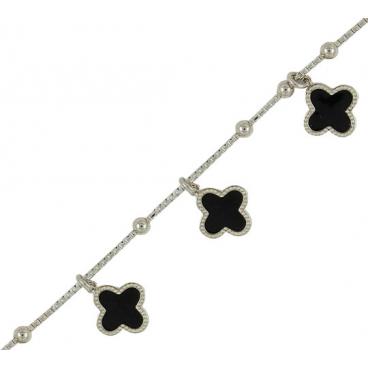 Серебряный браслет цепь Национальное Достояние 27B121134-nd с эмалью, фианитами 1 Серебряный браслет цепь Национальное Достояние 27B121134-nd с эмалью, фианитами 1