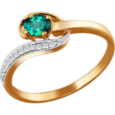 Золотое кольцо SOKOLOV 3010354_s с изумрудом, бриллиантами 1 Золотое кольцо SOKOLOV 3010354_s с изумрудом, бриллиантами 1