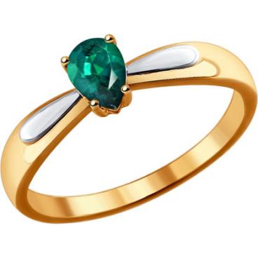 Золотое кольцо SOKOLOV 3010535_s с гидротермальным изумрудом 1 Золотое кольцо SOKOLOV 3010535_s с гидротермальным изумрудом 1
