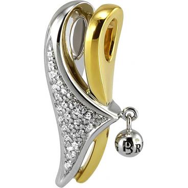 Серебряный кулон Breuning 31/03496-3C c цирконом 1 Серебряный кулон Breuning 31/03496-3C c цирконом 1