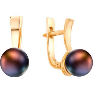 Золотые серьги De Fleur 32235A2 с жемчугом 1 Золотые серьги De Fleur 32235A2 с жемчугом 1