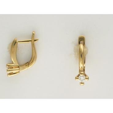Золотые серьги Эстет 32S610287 с бриллиантами 1 Золотые серьги Эстет 32S610287 с бриллиантами 1