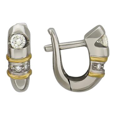 Золотые серьги Эстет 32S660104 с бриллиантами 1 Золотые серьги Эстет 32S660104 с бриллиантами 1