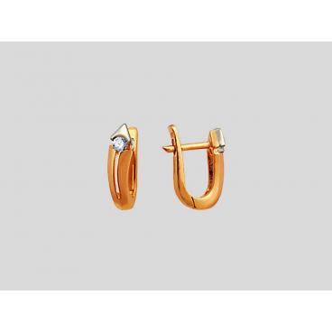 Золотые серьги Эстет 32S660110 с бриллиантами 1 Золотые серьги Эстет 32S660110 с бриллиантами 1