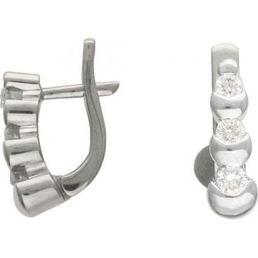 Серьги из белого золота Эстет 32S670311 с бриллиантами 1 Серьги из белого золота Эстет 32S670311 с бриллиантами 1