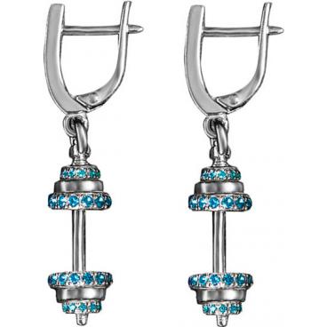 Серебряные серьги SWANKY 361411-blue-sw с нанокристаллами 1 Серебряные серьги SWANKY 361411-blue-sw с нанокристаллами 1
