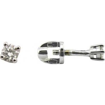 Серьги-пусеты (гвоздики) из белого золота Vesna 4039-251-00-00 с бриллиантами 1 Серьги-пусеты (гвоздики) из белого золота Vesna 4039-251-00-00 с бриллиантами 1