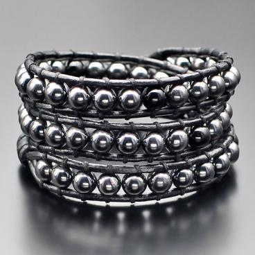 Кожаный браслет Rico La Cara 4124-rlc с агатом 1