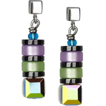 Стальные серьги Coeur de Lion 4589s с кристаллами Swarovski, гематитом 1