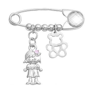 Серебряная брошь Серебро России 47-11-14R-59469 c фианитами, кристаллом Swarovski 1 Серебряная брошь Серебро России 47-11-14R-59469 c фианитами, кристаллом Swarovski 1