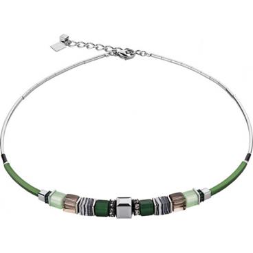 Стальное колье ожерелье Coeur de Lion 4766/10-0500 с кристаллами Swarovski, стеклом 1