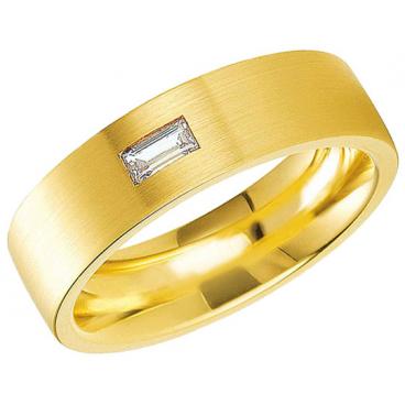 Золотое обручальное парное кольцо Breuning 48/03110 c бриллиантом 1 Золотое обручальное парное кольцо Breuning 48/03110 c бриллиантом 1