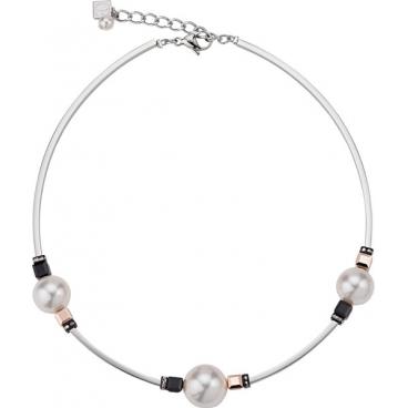 Стальное колье ожерелье Coeur de Lion 4803/10-1300 с кристаллами Swarovski, жемчугом 1