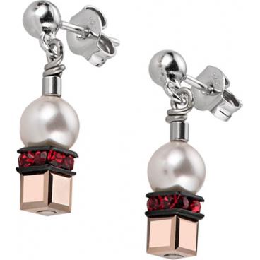 Стальные серьги Coeur de Lion 4815/21-0321 с кристаллами Swarovski, жемчугом, хрусталем 1