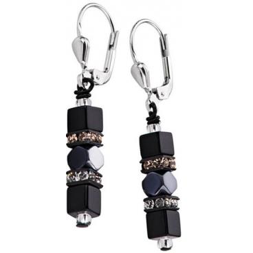 Стальные длинные серьги Coeur de Lion 4837/20-1312 с стеклом, кристаллами Swarovski 1