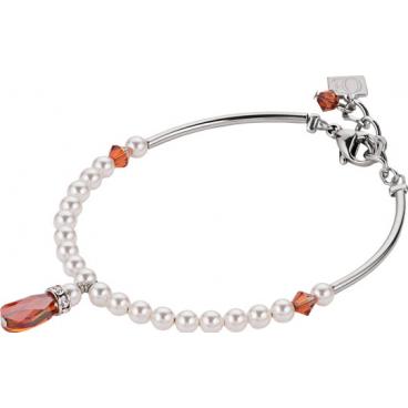 Стальной жесткий браслет из бусин Coeur de Lion 4852/30-0300 с кристаллами Swarovski, жемчугом, горным хрусталем 1 Стальной жесткий браслет из бусин Coeur de Lion 4852/30-0300 с кристаллами Swarovski, жемчугом, горным хрусталем 1