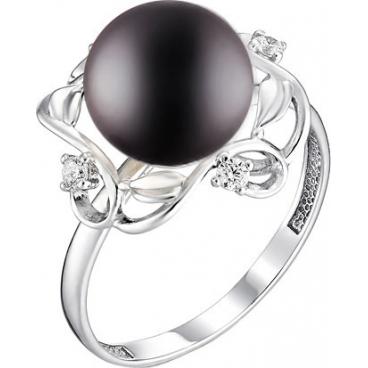 Серебряное кольцо De Fleur 51397S2 c жемчугом, фианитом 1 Серебряное кольцо De Fleur 51397S2 c жемчугом, фианитом 1