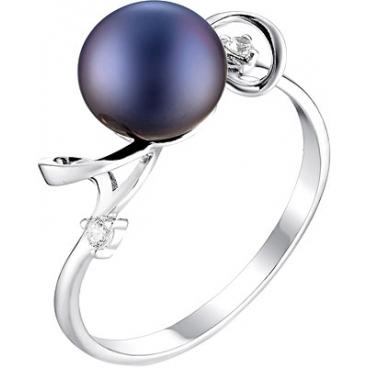 Серебряное кольцо De Fleur 51535S2 с жемчугом, фианитами 1 Серебряное кольцо De Fleur 51535S2 с жемчугом, фианитами 1