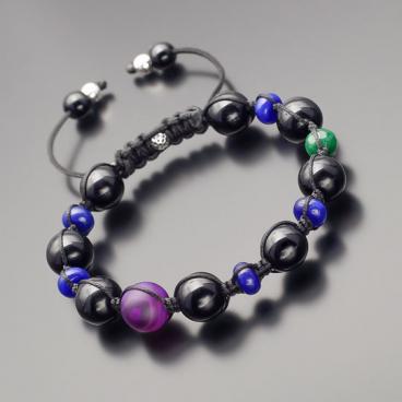 Жесткий браслет из бусин Rico La Cara 5175-rlc с агатом, лазуритом, перламутром 1