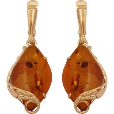 Серебряные серьги Национальное Достояние 52169319-nd с янтарем 1 Серебряные серьги Национальное Достояние 52169319-nd с янтарем 1