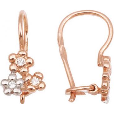 Серебряные серьги Национальное Достояние 52915630PR-nd с фианитами 1 Серебряные серьги Национальное Достояние 52915630PR-nd с фианитами 1