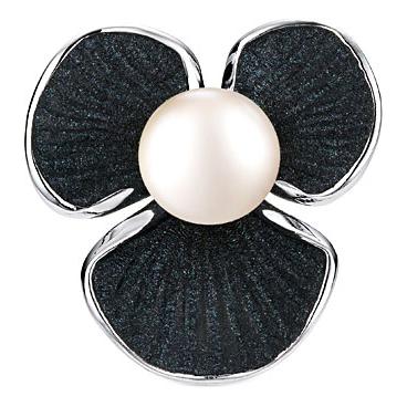 Серебряный кулон De Fleur 53821S1B c эмалью, жемчугом 1 Серебряный кулон De Fleur 53821S1B c эмалью, жемчугом 1